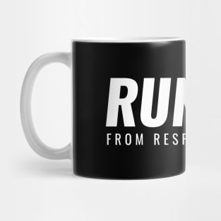 Runner From Responsibilities White Mug